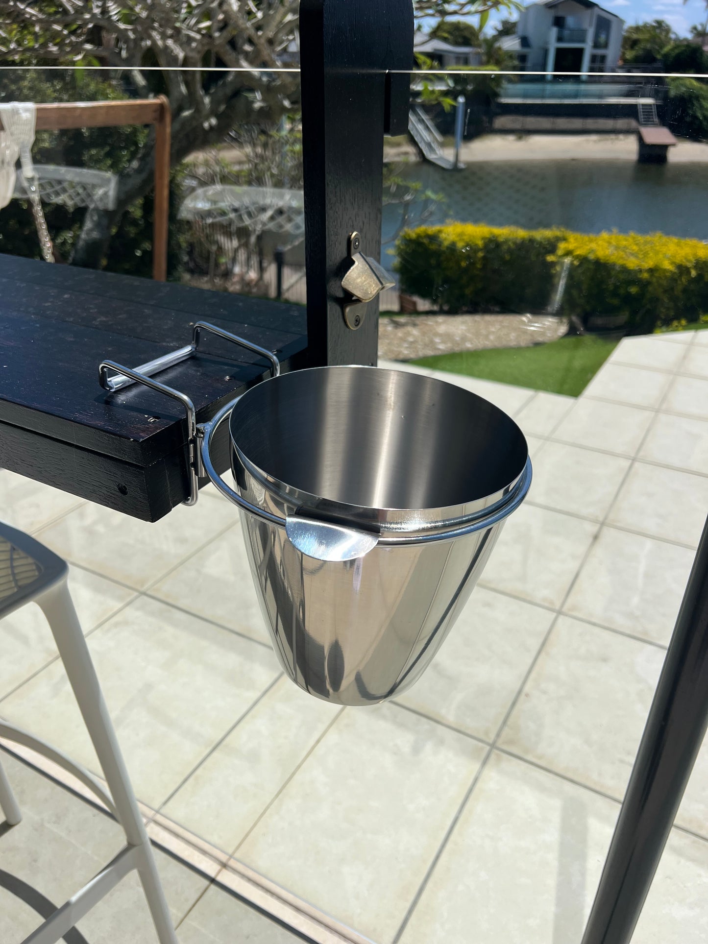 Bar/Table mount Ice Bucket Holder and Beer / Champagne or Wine Ice Bucket🧊 The Frosty Scuttle