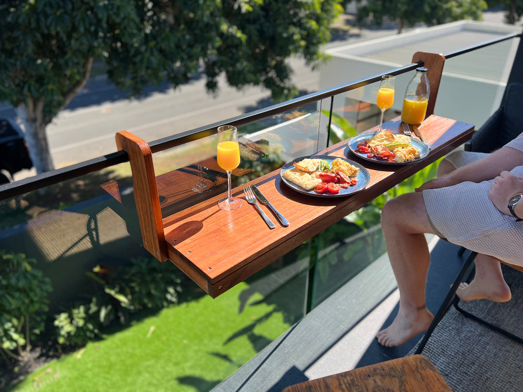 The Bench Bar for Glass with Capping Pool Fence and Balustrade "Campbell" - Balcony Shelf