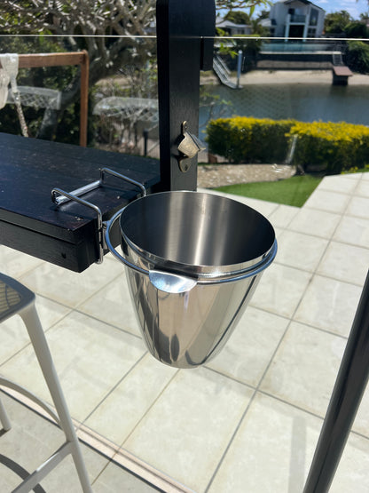 Bar/Table mount Ice Bucket Holder and Beer / Champagne or Wine Ice Bucket🧊 The Frosty Scuttle