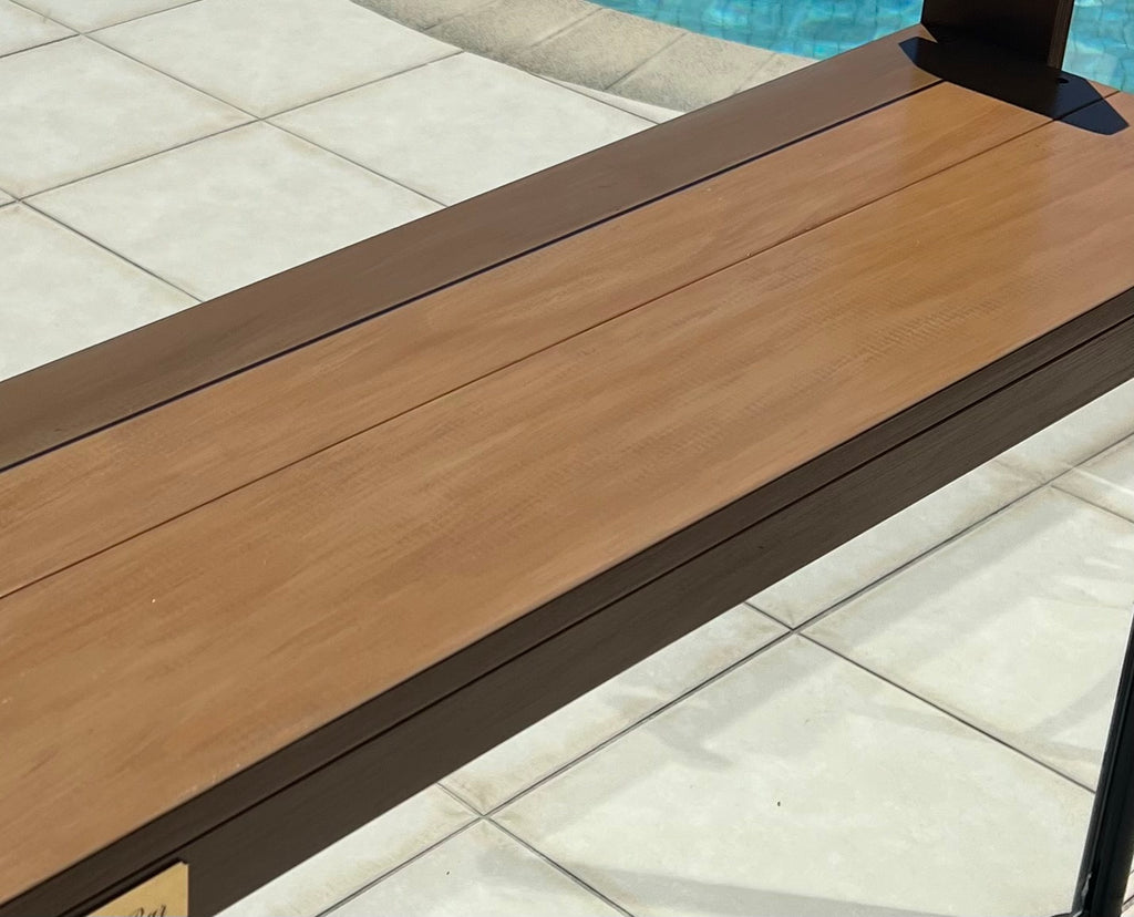 The Bench Bar for Glass with Capping Pool Fence and Balustrade "Campbell" - Balcony Shelf