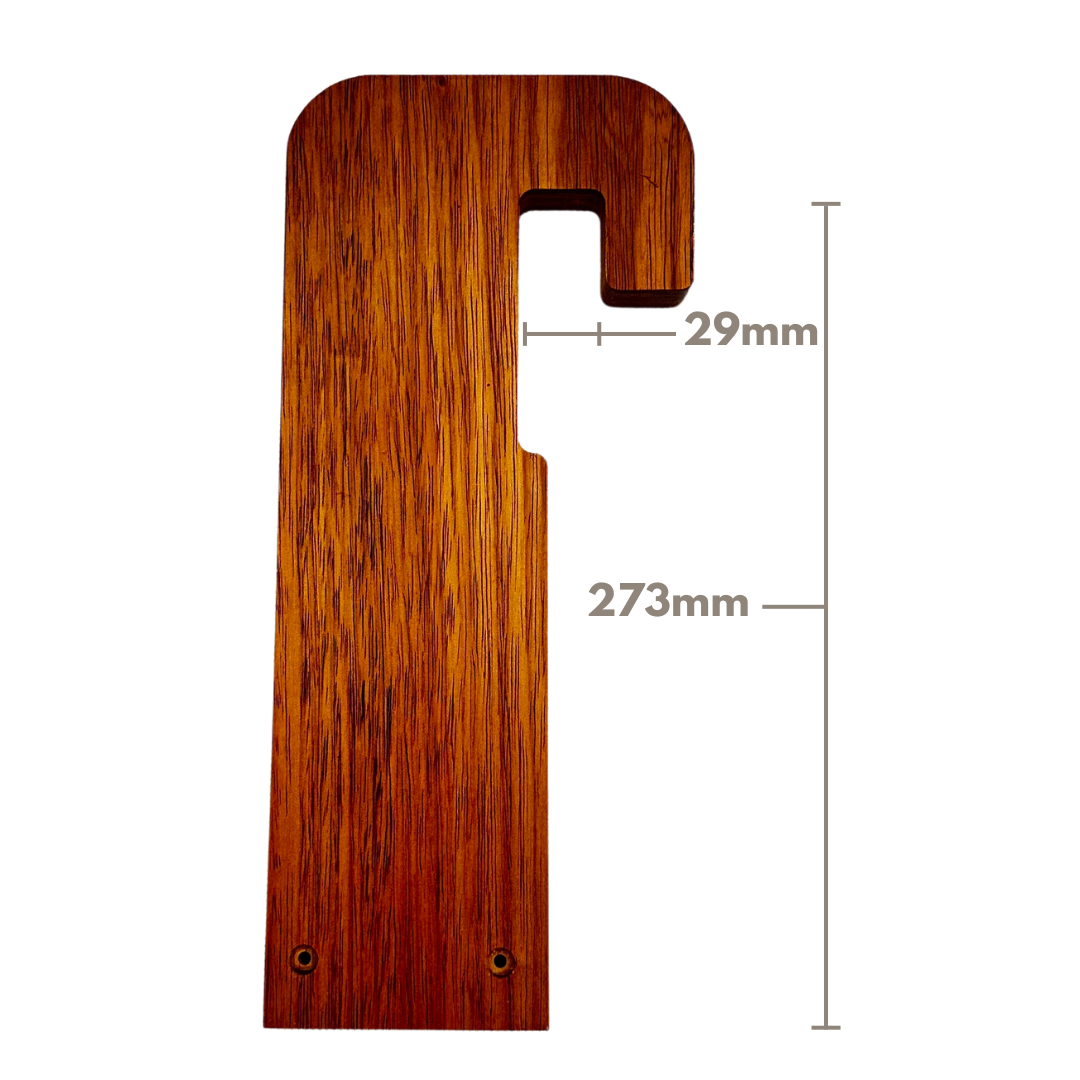 Bench Bar attachment designed to fit balcony and pool fence balustrades with measurements