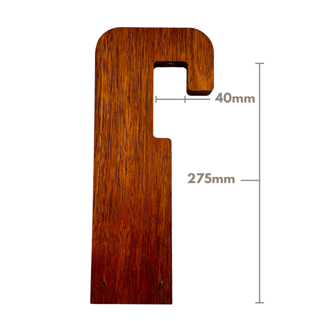 Bench Bar attachment designed to fit balcony and pool fence balustrades with measurements