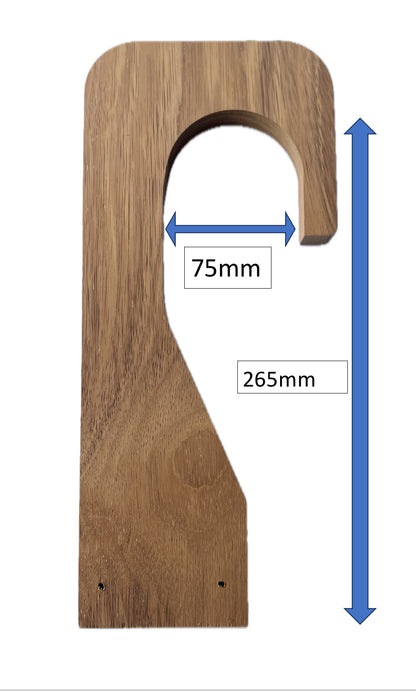 Bench Bar attachment designed for tubular pool fence rails and balcony rails with measurements