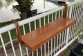 Bench Bar attachment designed for tubular pool fence rails and balcony rails
